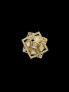 Kundan Polki AD Star Frame Geometric Cocktail Ring - White | K Gold - top view